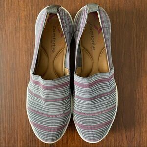 Comfortiva Striped Slip On Shoe Blue Multi